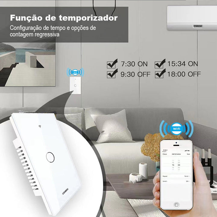 alexa painéis de parede tomada inteligente wi-fi interruptor inteligente