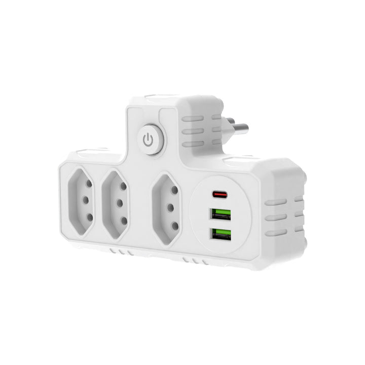 Extensão tomada, Extensão elétrica, Tomada usb, Extensão, regua de de tomada
