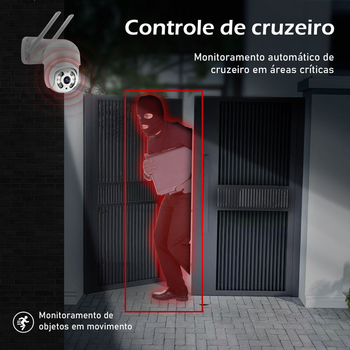 3MP Câmera Icsee Câmeras Vigilância Wifi Câmera de Segurança Monitor