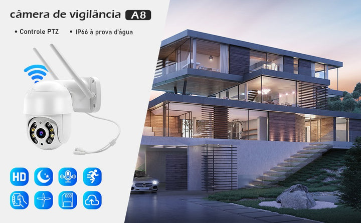 3MP Câmera Icsee Câmeras Vigilância Wifi Câmera de Segurança Monitor