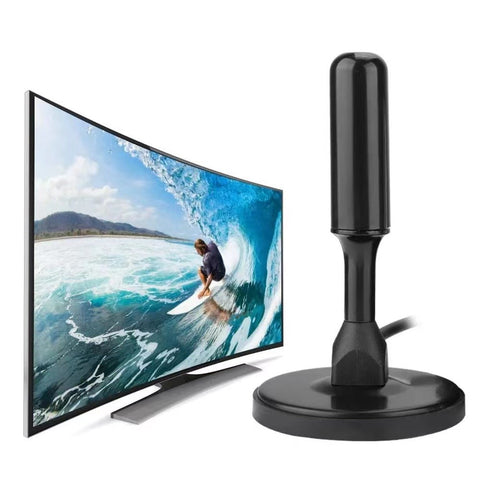 Antena Digital Para Televisão Com Cabo De 5 Metros E Base Magnética Com Imã