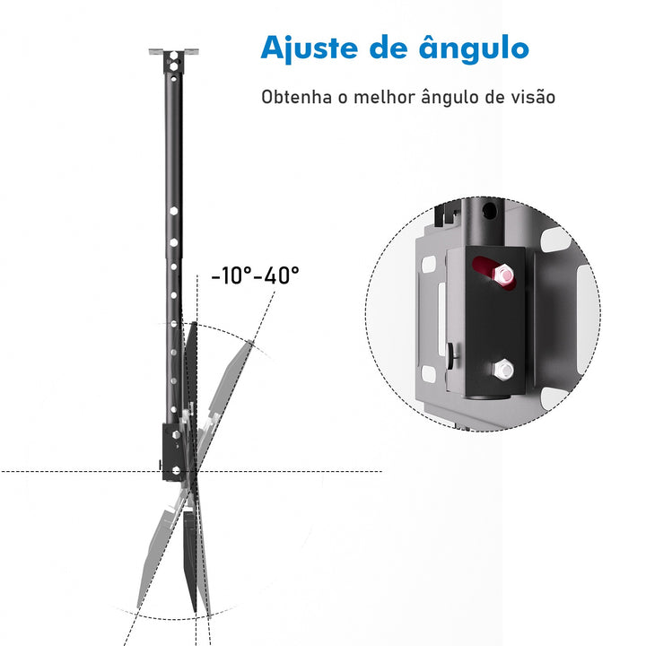 Suporte TV Teto, Suporte Para TV, Racks Para TV, 45KG, 26-60 Polegadas
