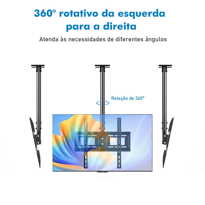Suporte TV Teto, Suporte Para TV, Racks Para TV, 45KG, 26-60 Polegadas