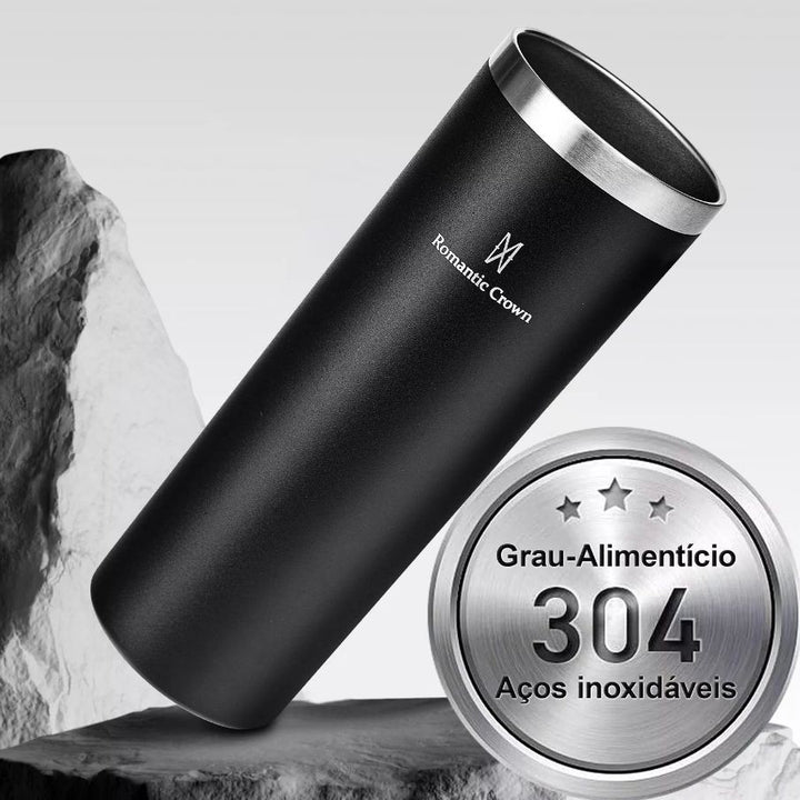 Romantic Crown Copo Térmica 600ml Inox Anti-vazamento Para Café/chá/bebidas
