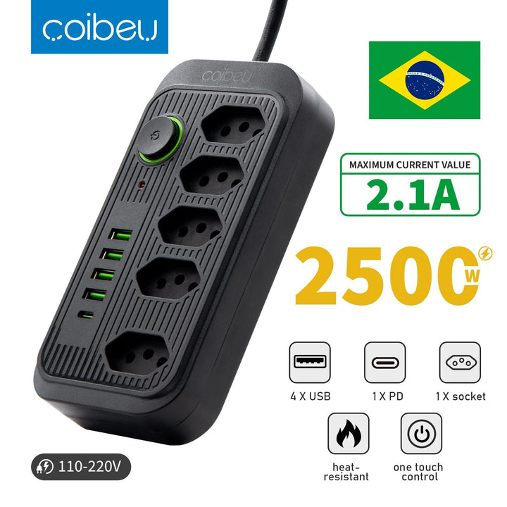 extensão tomada usb filtro de linha para pc do brasil, atenção de tomadas