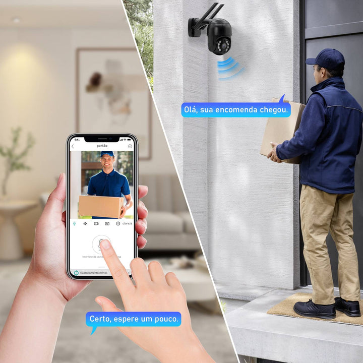 3MP Câmera Icsee Câmeras Vigilância Wifi Câmera de Segurança Monitor