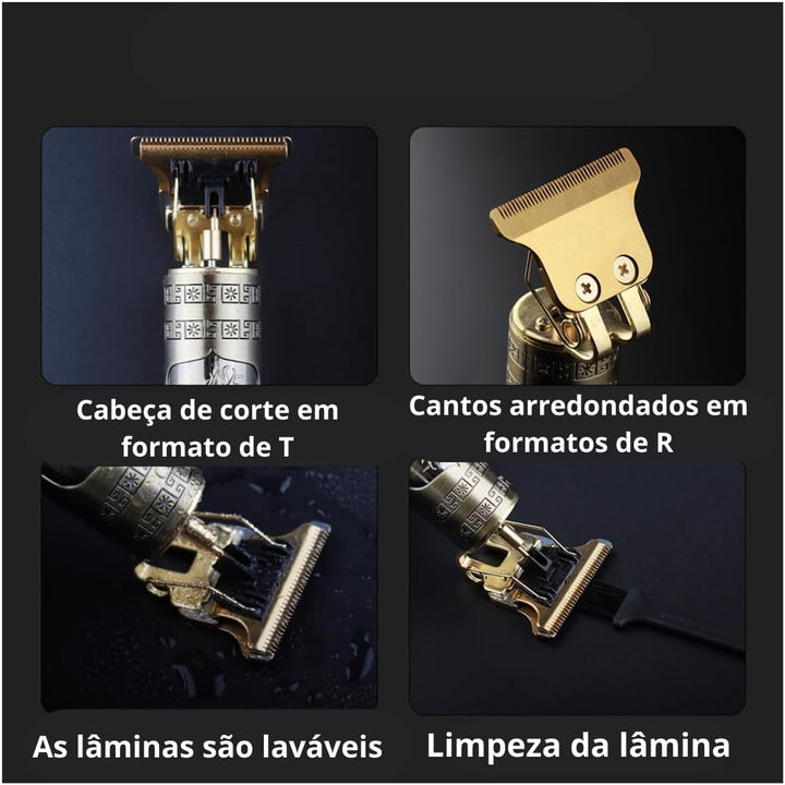Máquina De Cortar Cabelo Parágrafo Barba Masculina Designer Aleatório Elétri