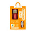 Carregador Veicular 2 USB 3.1A com cabo Tipo C Vermelho