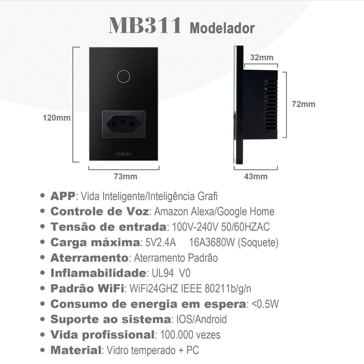 alexa painéis de parede tomada inteligente wi-fi interruptor inteligente