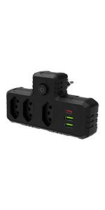 Extensão tomada, Extensão elétrica, Tomada usb, Extensão, regua de de tomada