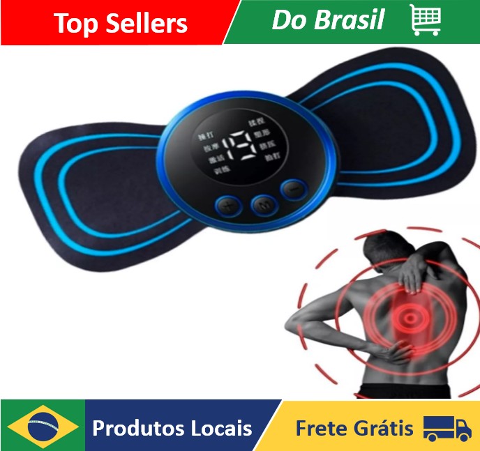Mini Massageador EMS Estimulador Elétrico De Pescoço Portátil Para Alívio Da dor muscular.