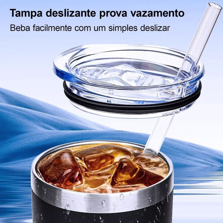 Romantic Crown Copo Térmica 600ml Inox Anti-vazamento Para Café/chá/bebidas