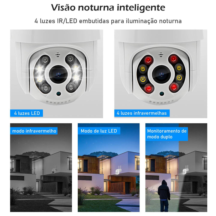3MP Câmera Icsee Câmeras Vigilância Wifi Câmera de Segurança Monitor