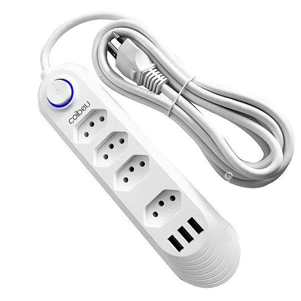 Extensão tomada, Extensão elétrica, Tomada usb, Extensão, regua de de tomada