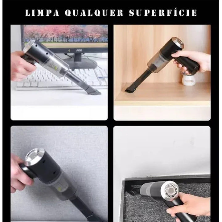Mini Aspirador de Pó Portátil Recarregável Profissional Sem Fio