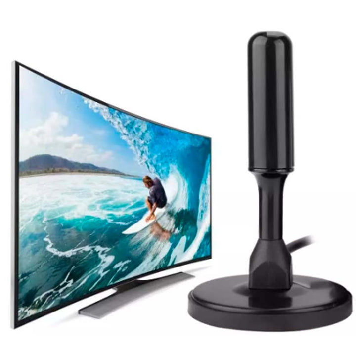 Antena Digital Para Televisão Com Cabo De 5 Metros E Base Magnética Com Imã