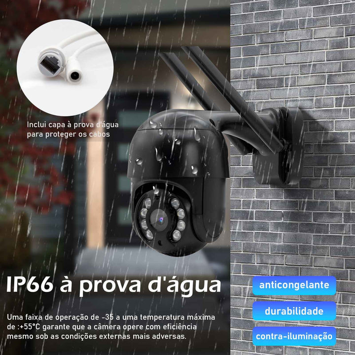 3MP Câmera Icsee Câmeras Vigilância Wifi Câmera de Segurança Monitor