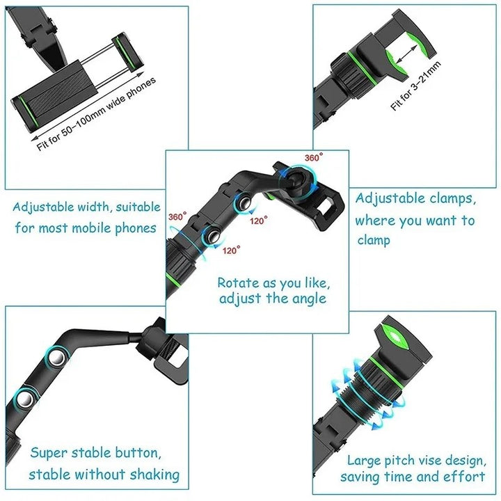 Suporte Celular Veicular Retrovisor 360° Ajustável Compatível Carro Smartphon