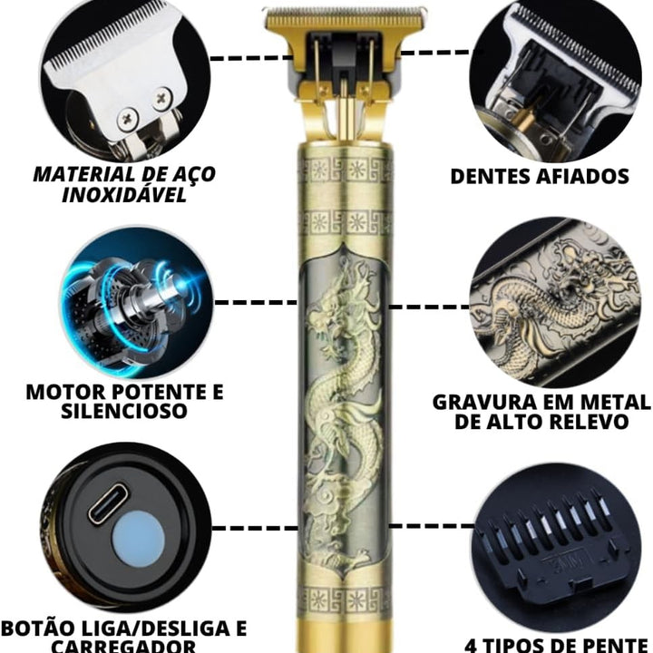 Máquina De Cortar Cabelo Parágrafo Barba Masculina Designer Aleatório Elétri