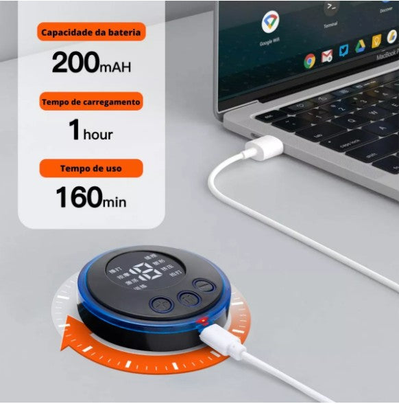 Mini Massageador EMS Estimulador Elétrico De Pescoço Portátil Para Alívio Da dor muscular.