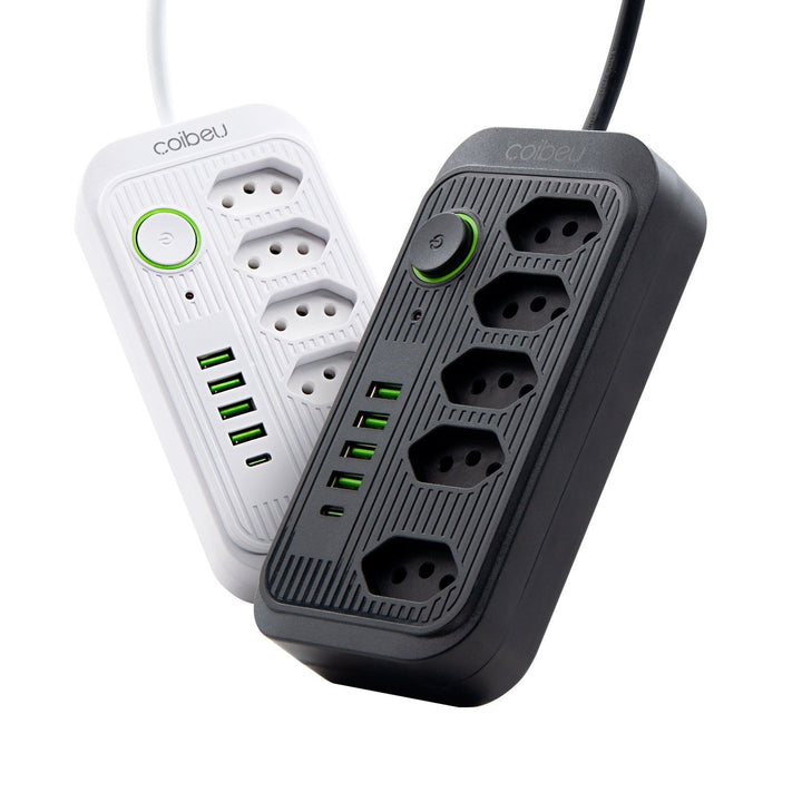 Extensão tomada, Extensão elétrica, Tomada usb, Extensão, regua de de tomada