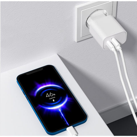 Carregador Fonte para iPhone Turbo Rapido 38w PD Tipo C Usb 2 Entradas