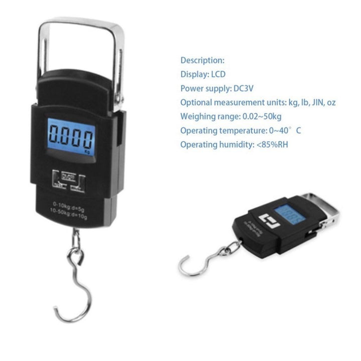Lanmay Balança Portátil Digital Eletrônica Mão Mala Bagagem Pesca Até 50kg