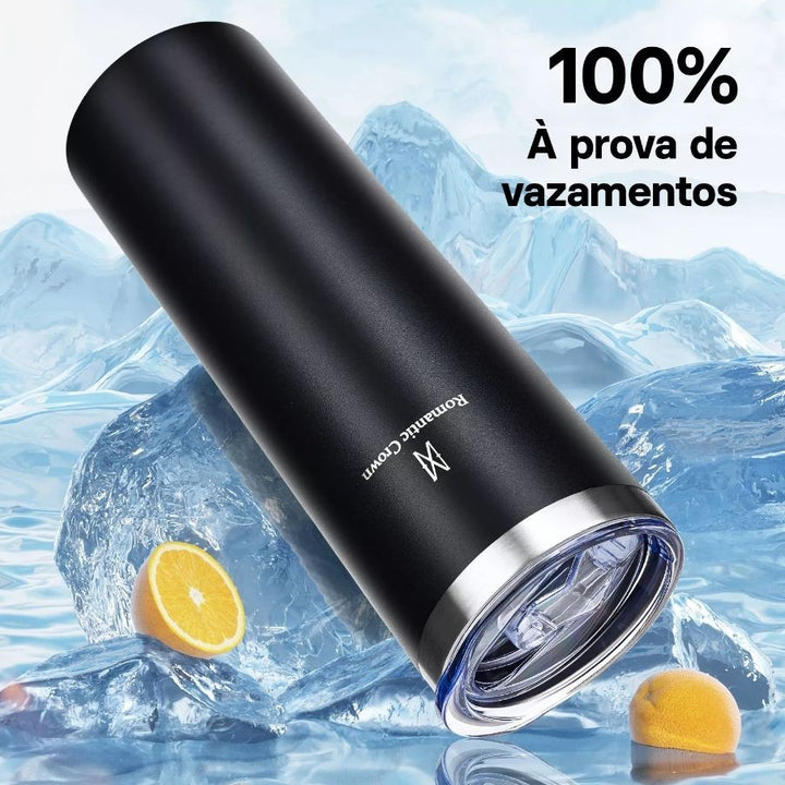 Romantic Crown Copo Térmica 600ml Inox Anti-vazamento Para Café/chá/bebidas