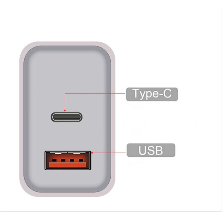 Carregador Fonte para iPhone Turbo Rapido 38w PD Tipo C Usb 2 Entradas