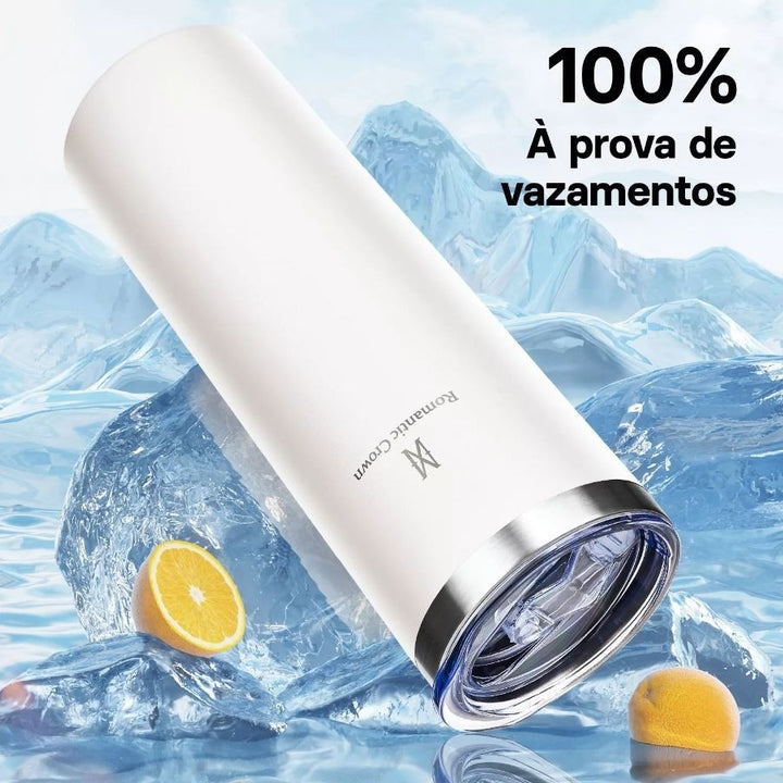 Romantic Crown Copo Térmica 600ml Inox Anti-vazamento Para Café/chá/bebidas