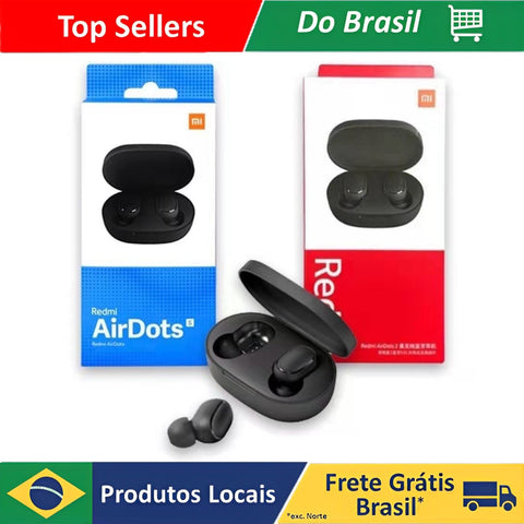 Redmi e Xiaomi TWS Airdots, fone Sem, Bluetooth 5.0