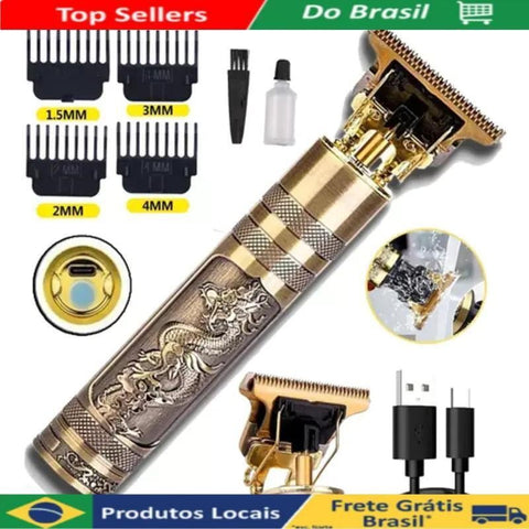 Máquina De Cortar Cabelo Parágrafo Barba Masculina Designer Aleatório Elétri