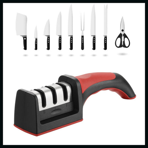 Afiador De Facas Amolador Afia Fácil Profissional Mágico Cozinha Chef Mulheres e homens cozinheiros