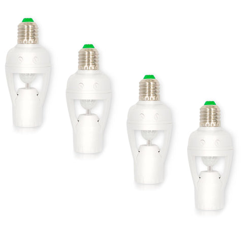 Kit 4 Sensor De Presença Com Fotocélula Para Lâmpada De Soquete E27