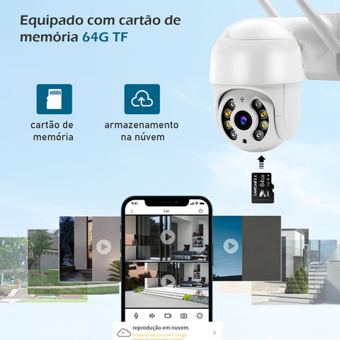 3MP Câmera Icsee Câmeras Vigilância Wifi Câmera de Segurança Monitor