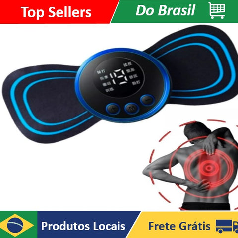 Mini Massageador EMS Estimulador Elétrico De Pescoço Portátil Para Alívio Da dor muscular.