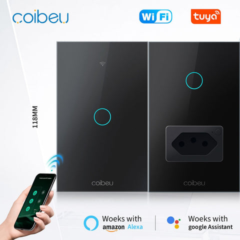 alexa painéis de parede tomada inteligente wi-fi interruptor inteligente