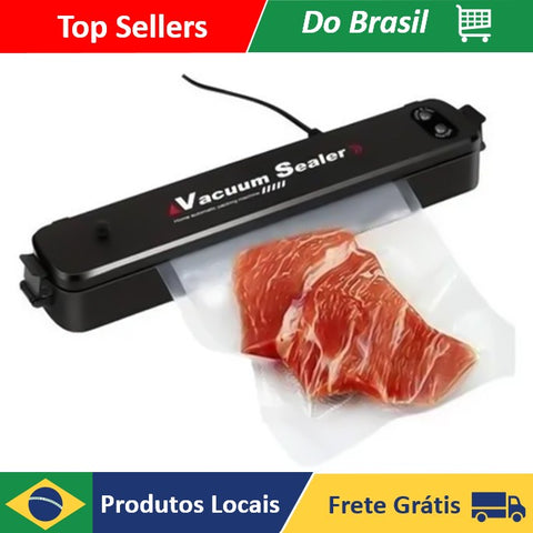 Máquina De Selar A Vácuo Alimentos Residencial Saco Plástico