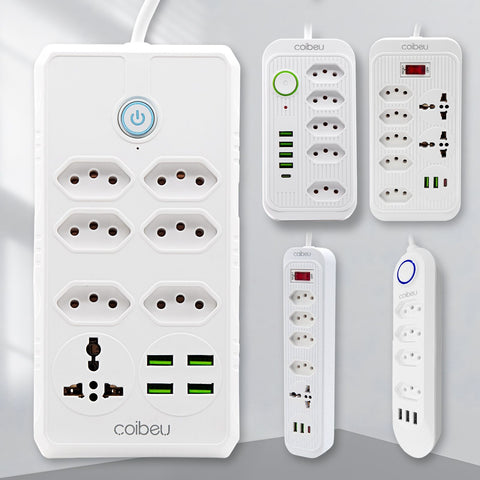 Extensão tomada, Extensão elétrica, Tomada usb, Extensão, regua de de tomada